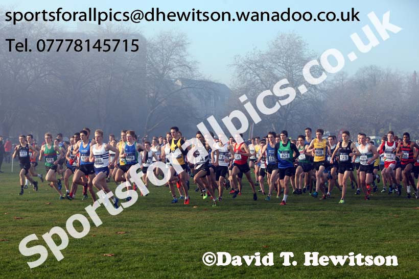 Junior men, European Cross Country Trials, Sefton Park, Liverpool. Photo: David T. Hewitson/Sports for All Pics